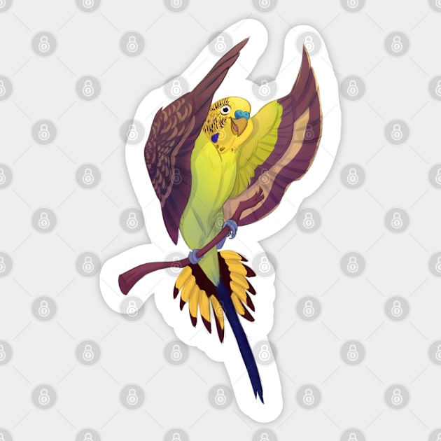 Budgerigar Sticker by PaulaBS